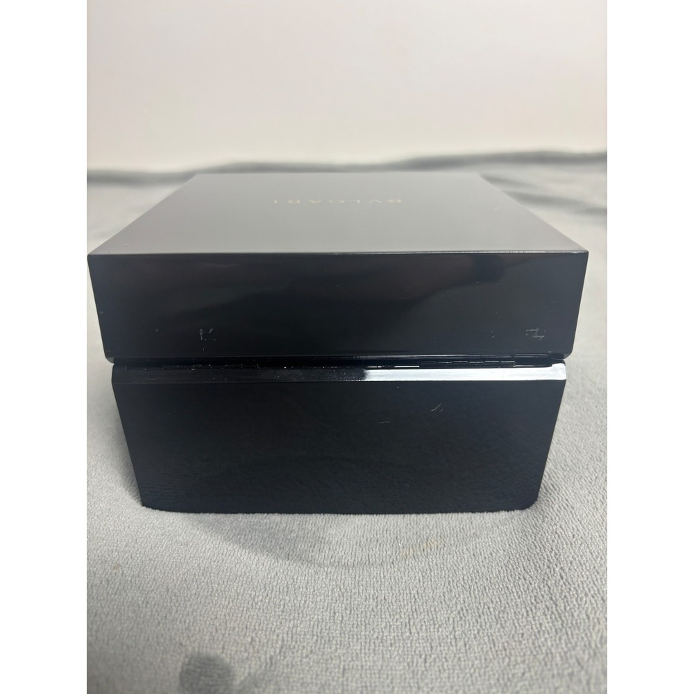 Bvlgari Watch Box Case Genuine Empty Piano Black Lacquer Presentation Storage - Picture 7 of 10